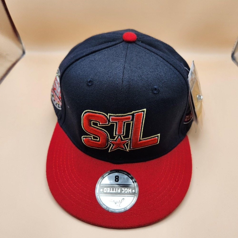 St. Louis Stars‎ Hat Cap Fitted Mens 8 Blue Red Baseball Negro Leagues Champs